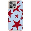 image:imageCasely iPhone 17 Pro Max Case  Seaside Stitch  Vintage Roses  Align SoftTouch Flexible Bumper Case  Compatible with MagSafeStars Align  Blue  Red Stars