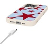 image:imageCasely iPhone 17 Pro Max Case  Seaside Stitch  Vintage Roses  Align SoftTouch Flexible Bumper Case  Compatible with MagSafeStars Align  Blue  Red Stars