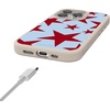 image:imageCasely iPhone 17 Pro Max Case  Seaside Stitch  Vintage Roses  Align SoftTouch Flexible Bumper Case  Compatible with MagSafeStars Align  Blue  Red Stars
