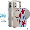 image:imageCasely iPhone 17 Pro Max Case  Seaside Stitch  Vintage Roses  Align SoftTouch Flexible Bumper Case  Compatible with MagSafeStars Align  Blue  Red Stars