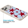 image:imageCasely iPhone 17 Pro Max Case  Seaside Stitch  Vintage Roses  Align SoftTouch Flexible Bumper Case  Compatible with MagSafeStars Align  Blue  Red Stars