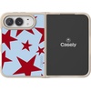 image:imageCasely iPhone 17 Pro Max Case  Seaside Stitch  Vintage Roses  Align SoftTouch Flexible Bumper Case  Compatible with MagSafeStars Align  Blue  Red Stars