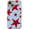 image:imageCasely iPhone 17 Pro Max Case  Seaside Stitch  Vintage Roses  Align SoftTouch Flexible Bumper Case  Compatible with MagSafeStars Align  Blue  Red Stars