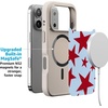 image:imageCasely iPhone 17 Pro Max Case  Seaside Stitch  Vintage Roses  Align SoftTouch Flexible Bumper Case  Compatible with MagSafeStars Align  Blue  Red Stars