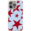 image:imageCasely iPhone 17 Pro Max Case  Seaside Stitch  Vintage Roses  Align SoftTouch Flexible Bumper Case  Compatible with MagSafeStars Align  Blue  Red Stars