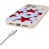 image:imageCasely iPhone 17 Pro Max Case  Seaside Stitch  Vintage Roses  Align SoftTouch Flexible Bumper Case  Compatible with MagSafeStars Align  Blue  Red Stars