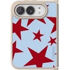 image:imageCasely iPhone 17 Pro Max Case  Seaside Stitch  Vintage Roses  Align SoftTouch Flexible Bumper Case  Compatible with MagSafeStars Align  Blue  Red Stars