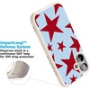 image:imageCasely iPhone 17 Pro Max Case  Seaside Stitch  Vintage Roses  Align SoftTouch Flexible Bumper Case  Compatible with MagSafeStars Align  Blue  Red Stars