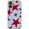 image:imageCasely iPhone 17 Pro Max Case  Seaside Stitch  Vintage Roses  Align SoftTouch Flexible Bumper Case  Compatible with MagSafeStars Align  Blue  Red Stars