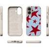 image:imageCasely iPhone 17 Pro Max Case  Seaside Stitch  Vintage Roses  Align SoftTouch Flexible Bumper Case  Compatible with MagSafeStars Align  Blue  Red Stars