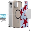 image:imageCasely iPhone 17 Pro Max Case  Seaside Stitch  Vintage Roses  Align SoftTouch Flexible Bumper Case  Compatible with MagSafeStars Align  Blue  Red Stars