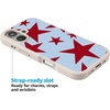 image:imageCasely iPhone 17 Pro Max Case  Seaside Stitch  Vintage Roses  Align SoftTouch Flexible Bumper Case  Compatible with MagSafeStars Align  Blue  Red Stars