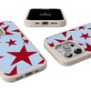 image:imageCasely iPhone 17 Pro Max Case  Seaside Stitch  Vintage Roses  Align SoftTouch Flexible Bumper Case  Compatible with MagSafeStars Align  Blue  Red Stars