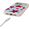 image:imageCasely iPhone 17 Pro Max Case  Seaside Stitch  Vintage Roses  Align SoftTouch Flexible Bumper Case  Compatible with MagSafeStars Align  Blue  Red Stars