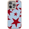 image:imageCasely iPhone 17 Pro Max Case  Seaside Stitch  Vintage Roses  Align SoftTouch Flexible Bumper Case  Compatible with MagSafeStars Align  Blue  Red Stars