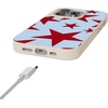 image:imageCasely iPhone 17 Pro Max Case  Seaside Stitch  Vintage Roses  Align SoftTouch Flexible Bumper Case  Compatible with MagSafeStars Align  Blue  Red Stars
