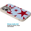 image:imageCasely iPhone 17 Pro Max Case  Seaside Stitch  Vintage Roses  Align SoftTouch Flexible Bumper Case  Compatible with MagSafeStars Align  Blue  Red Stars