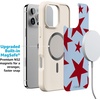 image:imageCasely iPhone 17 Pro Max Case  Seaside Stitch  Vintage Roses  Align SoftTouch Flexible Bumper Case  Compatible with MagSafeStars Align  Blue  Red Stars