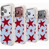 image:imageCasely iPhone 17 Pro Max Case  Seaside Stitch  Vintage Roses  Align SoftTouch Flexible Bumper Case  Compatible with MagSafeStars Align  Blue  Red Stars