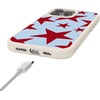 image:imageCasely iPhone 17 Pro Max Case  Seaside Stitch  Vintage Roses  Align SoftTouch Flexible Bumper Case  Compatible with MagSafeStars Align  Blue  Red Stars