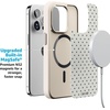 image:imageCasely iPhone 17 Pro Max Case  Seaside Stitch  Vintage Roses  Align SoftTouch Flexible Bumper Case  Compatible with MagSafeTiny Stars  Blue  White