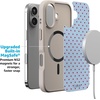 image:imageCasely iPhone 17 Pro Max Case  Seaside Stitch  Vintage Roses  Align SoftTouch Flexible Bumper Case  Compatible with MagSafeTiny Stars  Red  Blue