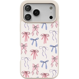 image:imageCasely iPhone 17 Pro Max Case  Citrus Stripes  Poolside Print  Align SoftTouch Flexible Bumper Case  Compatible with MagSafeCoquette Girlie  Pastel Bows