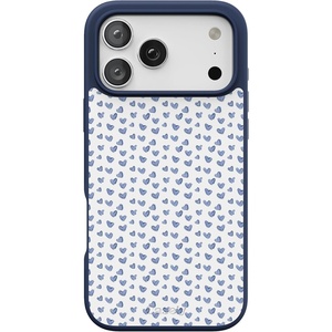image:imageCasely iPhone 17 Pro Max Case  Citrus Stripes  Poolside Print  Align SoftTouch Flexible Bumper Case  Compatible with MagSafeLovebug  Blue Hearts
