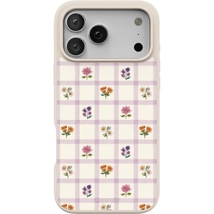 image:imageCasely iPhone 17 Pro Max Case  Citrus Stripes  Poolside Print  Align SoftTouch Flexible Bumper Case  Compatible with MagSafeMeadow Check  Floral Gingham