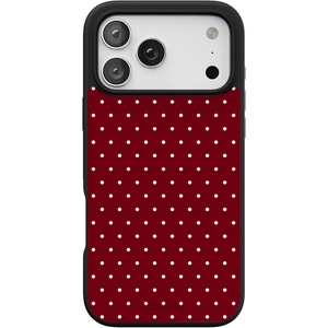 image:imageCasely iPhone 17 Pro Max Case  Citrus Stripes  Poolside Print  Align SoftTouch Flexible Bumper Case  Compatible with MagSafeOn the Dot  Maroon Polka Dot