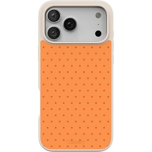 image:imageCasely iPhone 17 Pro Max Case  Citrus Stripes  Poolside Print  Align SoftTouch Flexible Bumper Case  Compatible with MagSafeOn the Dot  Orange Polka Dot