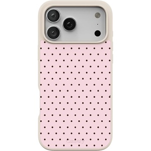 image:imageCasely iPhone 17 Pro Max Case  Citrus Stripes  Poolside Print  Align SoftTouch Flexible Bumper Case  Compatible with MagSafeOn the Dot  Pink Polka Dot