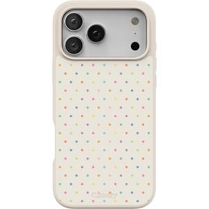 image:imageCasely iPhone 17 Pro Max Case  Citrus Stripes  Poolside Print  Align SoftTouch Flexible Bumper Case  Compatible with MagSafeOn the Dot  Rainbow Polka Dot