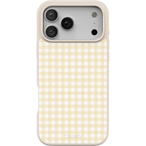image:imageCasely iPhone 17 Pro Max Case  Citrus Stripes  Poolside Print  Align SoftTouch Flexible Bumper Case  Compatible with MagSafePastel Picnic  Yellow Gingham
