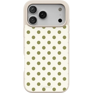 image:imageCasely iPhone 17 Pro Max Case  Citrus Stripes  Poolside Print  Align SoftTouch Flexible Bumper Case  Compatible with MagSafeSpotted in SoHo  Green Polka Dot