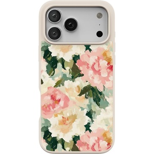 image:imageCasely iPhone 17 Pro Max Case  Citrus Stripes  Poolside Print  Align SoftTouch Flexible Bumper Case  Compatible with MagSafeThe Garden Room  Painted Petals
