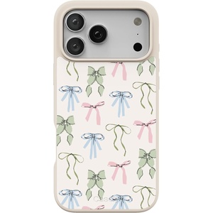 image:imageCasely iPhone 17 Pro Max Case  Citrus Stripes  Poolside Print  Align SoftTouch Flexible Bumper Case  Compatible with MagSafeWhimsy Girlie  Pastel Bows