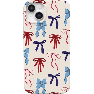 image:imageCasely iPhone 17 Pro Max Case  Marina Lines  Tiny Pinstripe  Compatible with MagSafe  Classic Ultra Thin DesignAmerican Girlie  Red White  Blue Bows